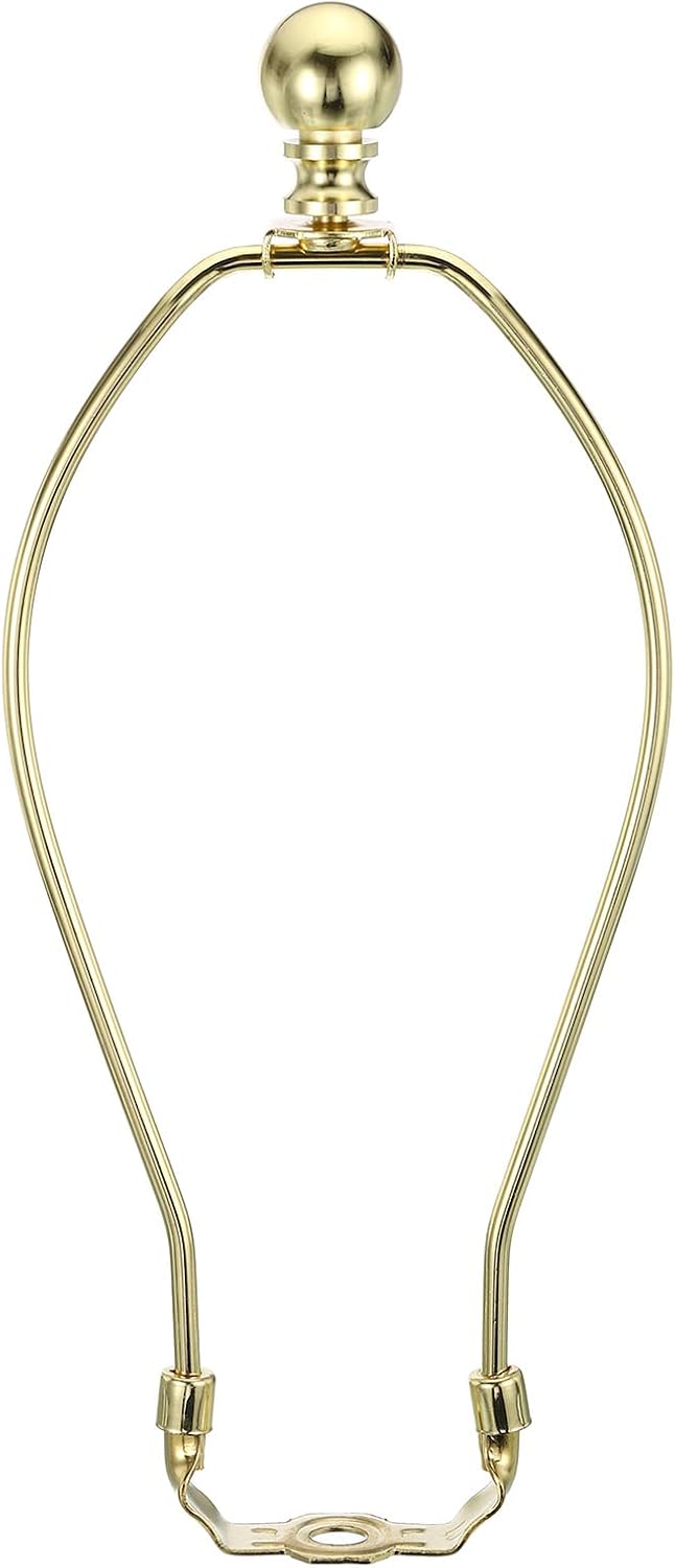 9.5 Inch Gold Tone Lamp Harp Kit with Finial