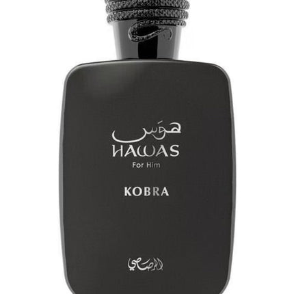 Hawas KOBRA for Men Eau de Parfum Spray 3.4 Fl Oz, hawas cologne for men