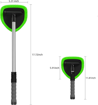 Windshield Cleaning Tool with Extendable Handle and 4 Microfiber Pads - photo 2