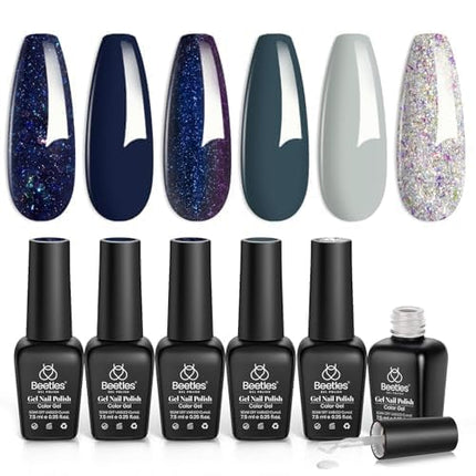 Jelly Gel Nail Polish Set, 6 Colors
