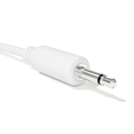 5-Pack - Mono Modular Patch Cables - TS 3.5mm 1/8" Eurorack Synthesizer [White | 45 cm - 17.72"]