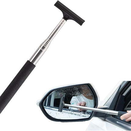 Side Mirror Squeegee,Retractable Car Rearview Mirror Wiper,Portable Car Mirror Squeegee for Rainy Foggy Weather,Universal Car Accessories
