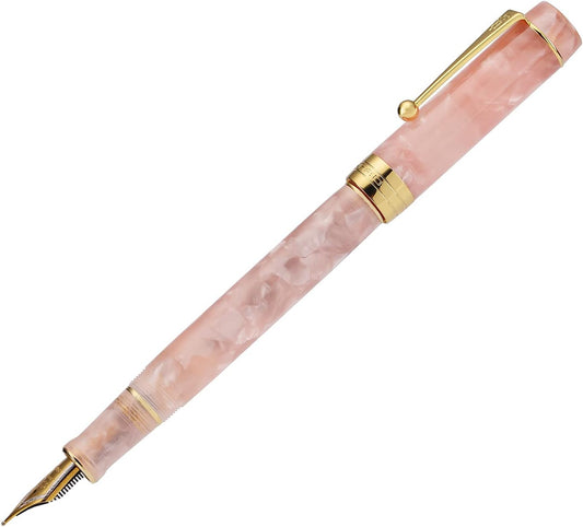 Classic Pink Medium Nib Fountain Pen with Converter and Pen Case Set