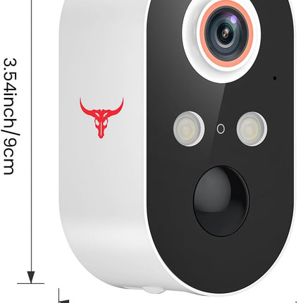 1080P Wireless Security Camera Outdoor/Indoor, Rechargeable Battery Powered, AI Detection, Color Night Vision, 2-Way Audio, Water Resistant, Wi-Fi