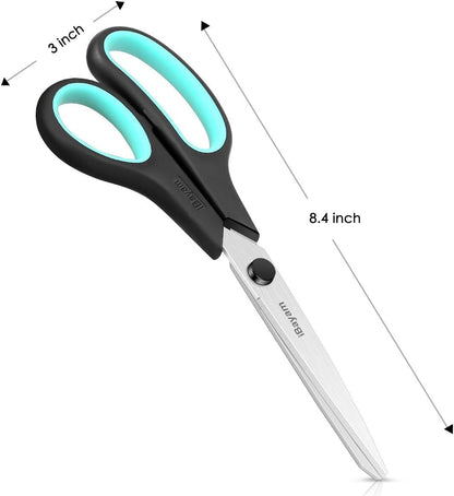 3-Pack 8-Inch Heavy Duty Scissors with Ultra Sharp Blades and Comfort Grip Handles - photo 5