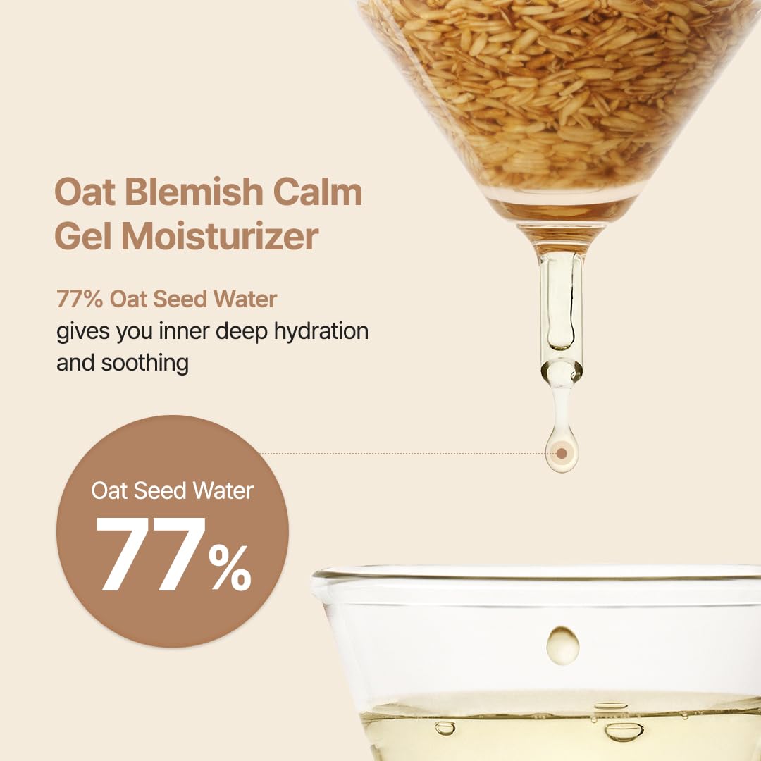 Oat In Calming Gel Cream, Non-Comedogenic, 77% Oat Seed Water - photo 3
