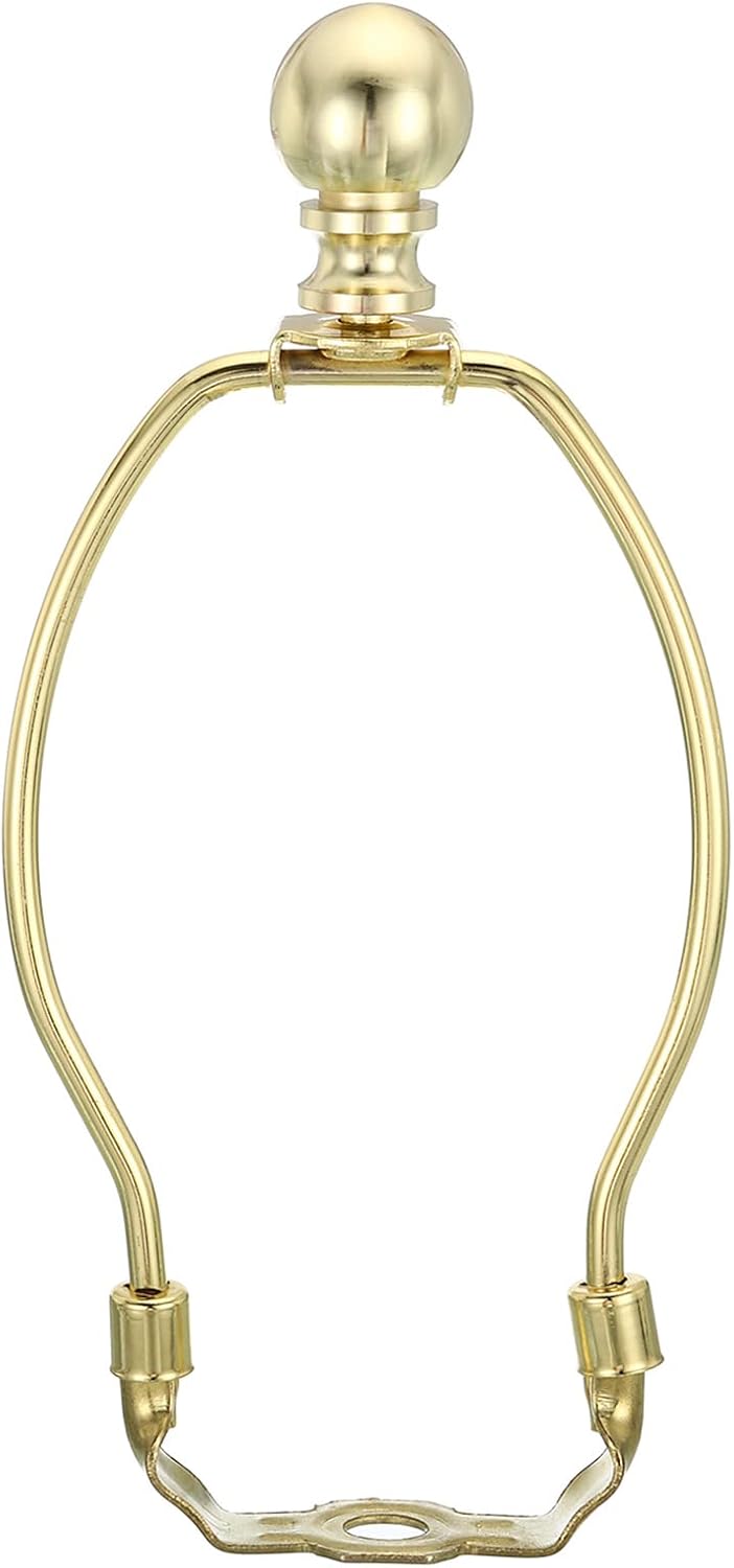 6 Inch Gold Tone Lamp Harp Kit with Finial
