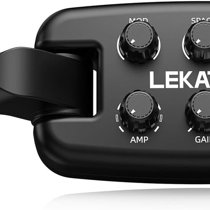 LEKATO PA-2 Guitar Headphone Amp for Electric Guitar, Bass Guitar Headphone Amplifier for Portable Practice, 9 Amp Models, 3 Mod Effects, 3 Space Effects, with Bluetooth Receiver, USB OTG Recording