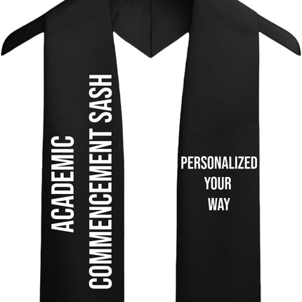 Graduation Stole Personalized Academic Commencement Sash for Men & Women