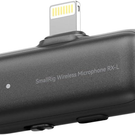 SMALLRIG S70 Mic Lightning Wireless Receiver S70RX-L for iPhone/for iPad, Professionally Tuned by Grammy Winner for Broadcast-Quality Sound in Vlogging, Live Streaming & Content Creation (Black)