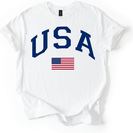 USA Patriotic Graphic T Shirt Independence Day American Flag July Fourth Unisex Tee