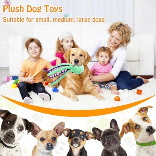 Fuufome Large Squeaky Dog Toys - plush stuffed toy set