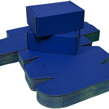 50 Pcs 4.3 x 3.1 x 2 inches Corrugated Cardboard Gift Boxes Recyclable Shipping Boxes for Packing Jewelry Ornament Gift Craft Packaging Supplier (Industrial Blue)
