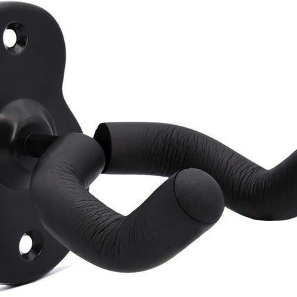 Guitar Hanger Guitar Wall Mount Holder Hook Stand, String Instruments Wall Hangers Stands Holders Hooks for Acoustic Electric Bass Classical Ukulele Guitars-Black