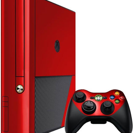 Red Chrome Mirror - Vinyl Decal Mod Skin Kit by System Skins - Compatible with Microsoft Xbox 360E