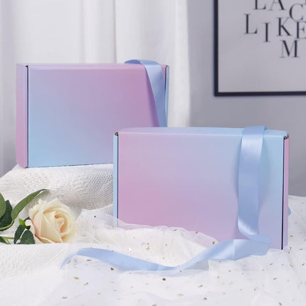 30 Pack 9x6x2 Inch Corrugated Packaging Mailer Boxes, Purple Shipping Packaging Boxes for Small Business, Recyclable Cardboard Literature Gift Boxes Mailing