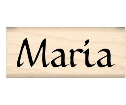 Maria Rubber Name Stamp, 7/16-Inch Capital Letters, Ink Pad Not Included