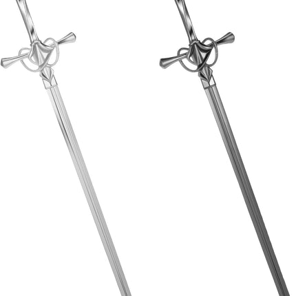 2 Pack Letter Openers, Sword Letter Opener with Ergonomic Handle, Mail Opener Tool for Home & Office Use (Silver & Black, 8.07x1.65 Inch)