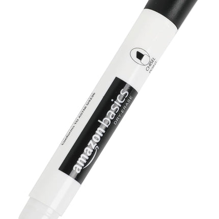 Low-Odor Dry Erase Whiteboard Markers, Chisel Tip, Quick-Dry, Black, Red, Green, Blue, 4-Pack