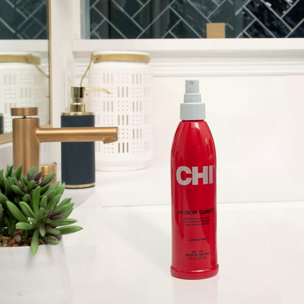 CHI 44 Iron Guard Thermal Protection Spray for Hair, Heat Damage Shield with Ceramic Minerals, Lightweight Styling Spray, Frizz Control & Shine Enhancer, 2 Fl Oz