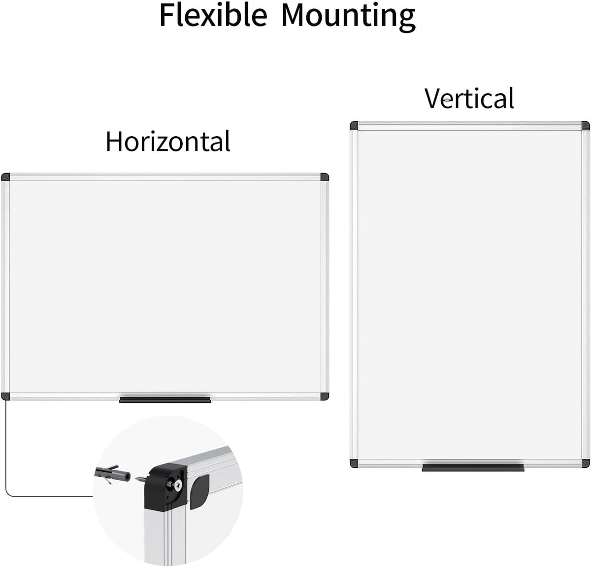 Magnetic Dry Erase Board, 36 X 24 Inches, Silver Aluminium Frame - photo 3