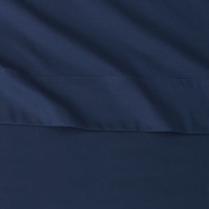 Lightweight Super Soft Easy Care Wrinkle Free Microfiber 3 Piece Bed Sheet Set with 14-Inch Deep Pockets, Twin, Navy Blue, Solid, Kids, Men & Women Bedding