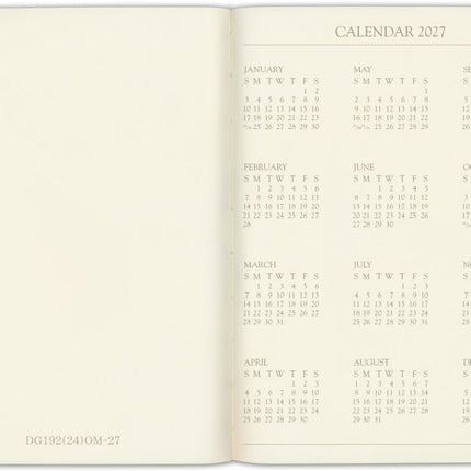 Gallery Leather Desk Weekly Monthly Planner 2027, Elegantly Bound Calendar Planner and Notebook with Stylish Gold-Gilded Page Edges, 12 Months - Caribbean Aqua - 8x5.5"