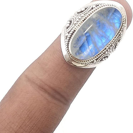 Solid 925 Sterling Silver Rings for Women & Girls, Sterling Silver Gemstone Ring Cocktail Mothers Day Gift, Bridesmaid Gift, Handmade Jewelry