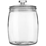 Frasco de vidrio de boca ancha con tapa hermética, contenedor transparente de 1/2 Gal