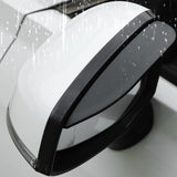 2PC Side Mirror Visor Rain Guards,Car Rear View Mirror Rain Cover,Silicone Rain Shield,Mirror Cover Rubber Visor Guard(Solid-Black,2Pack)