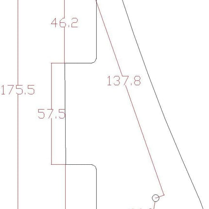 KAISH Black 3 Ply LP Guitar Pickguard with Chrome Bracket for Epi Les Paul
