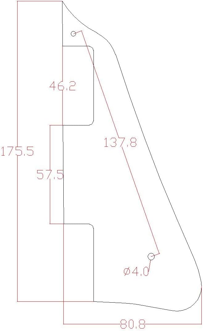 Black 3-Ply LP Guitar Pickguard with Gold Bracket - photo 2