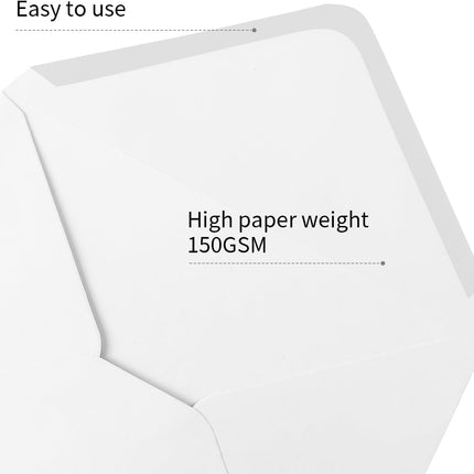A7 Envelopes 30 Pack 5x7 V-Flap Thick Invitation Envelopes for 5x7 Photos,Cards, Birthday, Weddings, Graduations, Announcements, Baby Shower 5.28 "x 7.13" (White, A7)