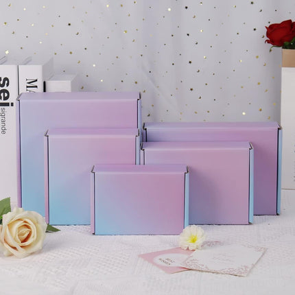 6x4x2 Inch Small Shipping Boxes for Small Business, 30 Pack Purple Mailing Boxes Corrugated Cardboard Mailer Gift Packaging Box