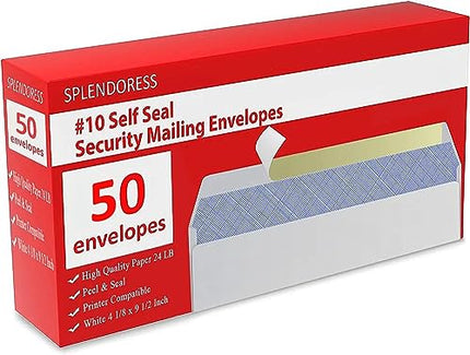 #10 Security Envelopes Self-Se - side view