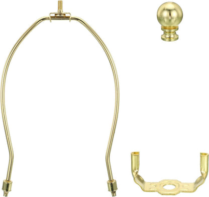 8.5 Inch Gold Tone Lamp Harp Kit with Finial - photo 4
