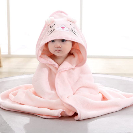 Hooded Baby Towel - Premium Soft Bath Towel for Baby, Newborn,Infant - Ultra Absorbent,Natural Baby Stuff Towel, Soft Coral Velvet Coral Fleece Bath Towel for Boys and Girls (Happy Dinosaur)