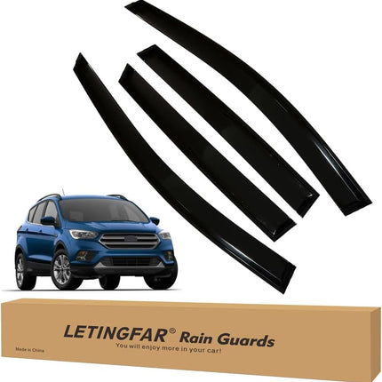 Tape-on Rain Guards for 2013-2019 Escape, for 2013-2019 Escape Accessories，Side Vent Visors Shades Window Deflectors for Ford Escape