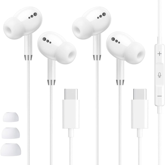 USB C Headphones for iPhone 17 16 15, Wired Earbuds with Mic & Remote Control, Nosie Cancelling for Apple Headphones
