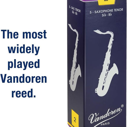 Tenor Sax Traditional Reeds Strength 2; Box of 5