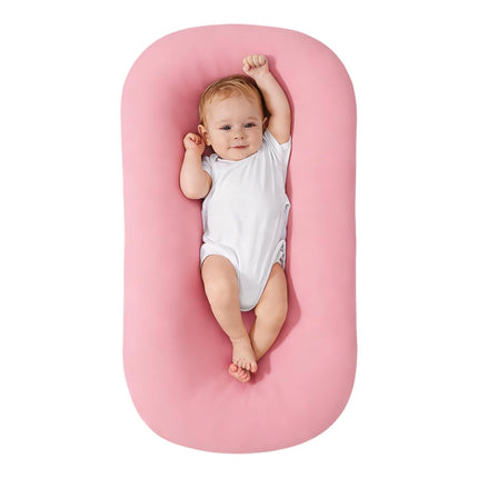 Babe Lounger for Newborn, Portable Infant Support Cushion Lounger for Newborn Supervised Use, Babe Essentials Gift (Pink)