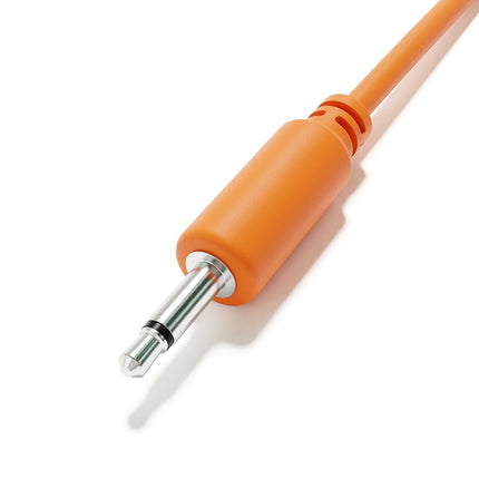 5-Pack - Mono Modular Patch Cables - TS 3.5mm 1/8" Eurorack Synthesizer [Orange | 15 cm - 5.91"]