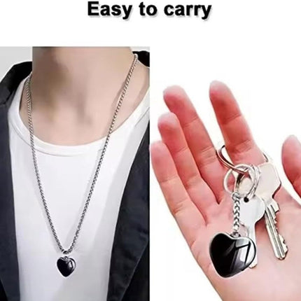 Heart Pendant Voice Recorder – 35h Hd Noise Reduction Dictation Device with 2100min Storage, One-Touch Mini Hidden Recording, Noise Reduction, Lanyard Hole, for Lectures Meetings Interviews (4GB)