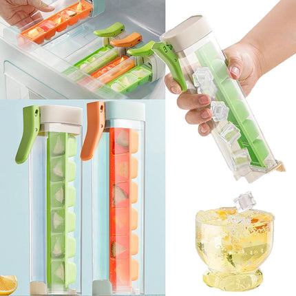 Ice Cube Maker Handle Tray filled with water ready for freezing