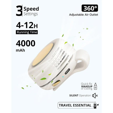 Mini Bladeless Clip-On Portable Fan - photo 5