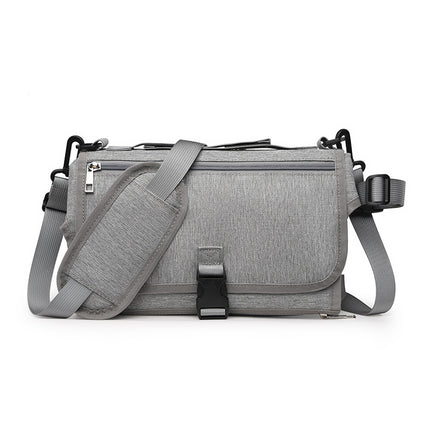 Portable baby changing pad showing size dimensions and lightweight travel design