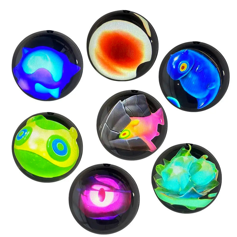 Customizable Video Crystal Sphere side angle with vibrant display