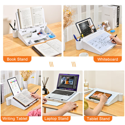 Multifunctional laptop stand angle adjustment feature for personalized viewing comfort