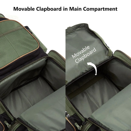 Multifunctional Fishing Tackle Backpack back panel with padded shoulder straps