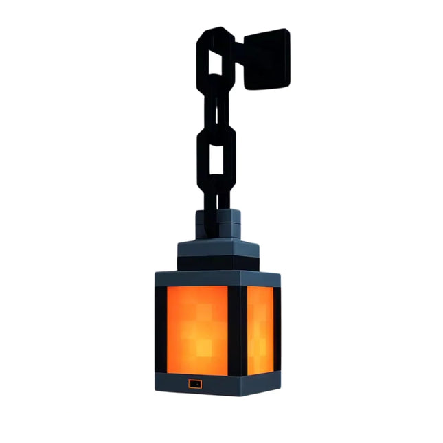 USA CALI Pixelated Lantern Night Light – Rechargeable RGB Lamp for Gamers